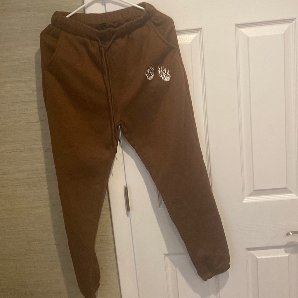 Shein sweatpants brown small size